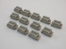  Lot of 12 Harting Han 10E-M Connectors, 16A, 600V