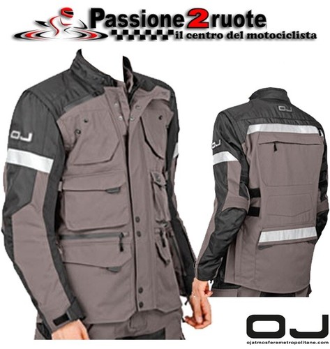 Giacca moto Oj Desert Evo Nero Smoke touring 3 strati 4 stagioni  impermeabile | eBay