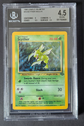 Scyther (Unlimited) graded BGS 4.5 for sale on eBay