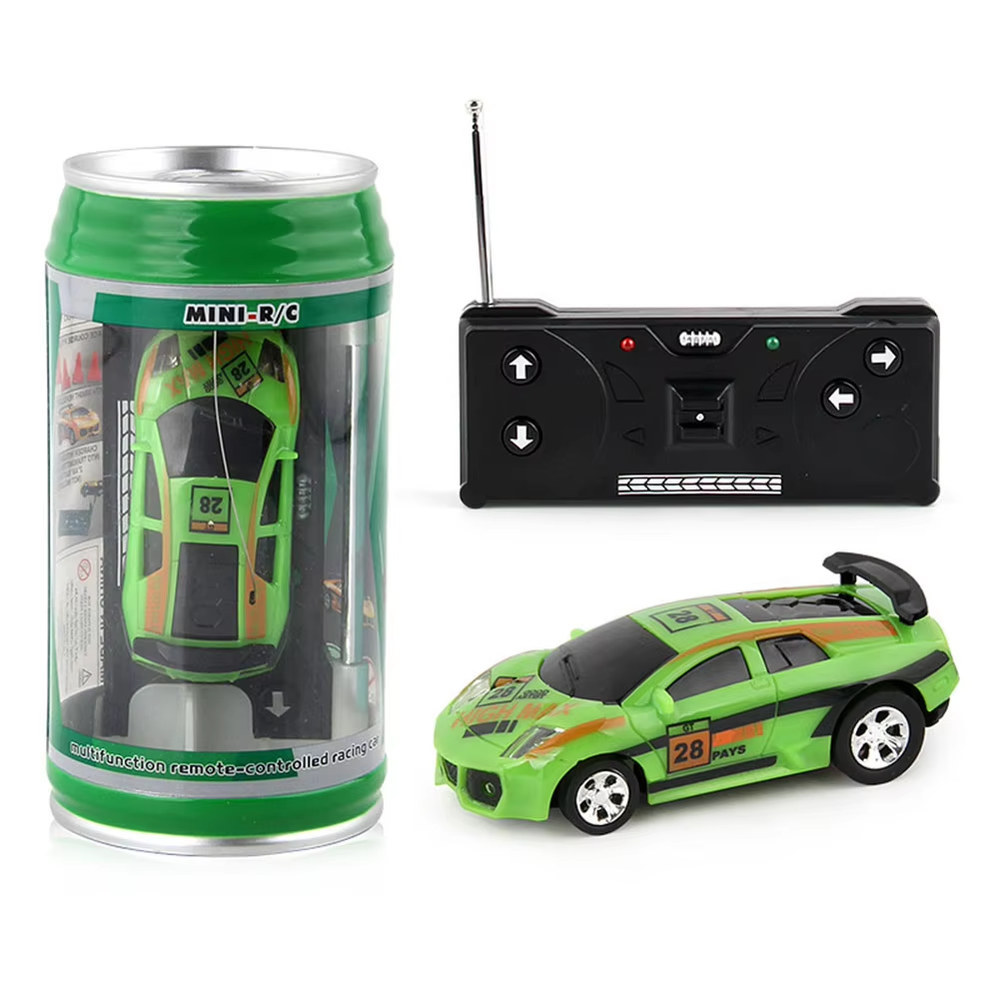 Mini RC Car Battery Operated Plastic Micro Racing Car LED Lights Kids Boys Car