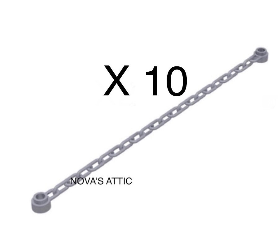 LEGO 10 x Light Grey Chain Chains 21 links new