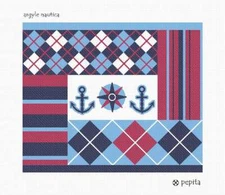 Argyle Nautica Needlepoint Kit or Canvas