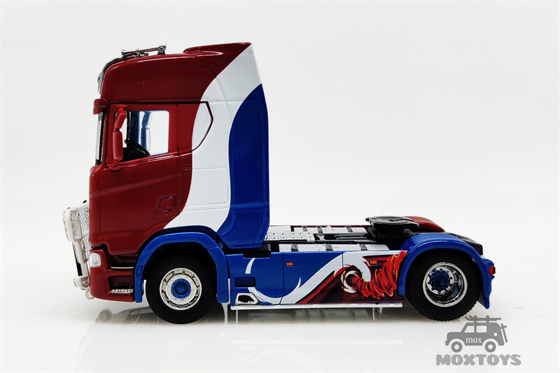 GCD 1:64 Scania S 730 Truck LHD Red & Yellow stripe model car | eBay