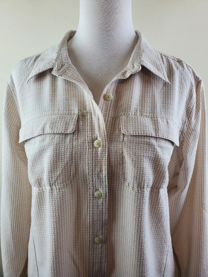 Top ExOfficio Mujer Grande Ventilado Pesca Bolsillos Manga Larga Abotonable Foto 2 de 4