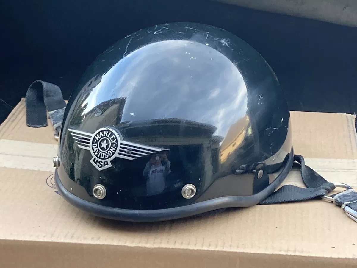 Harley Davidson Half Helmet w Vented Front Emblem BELL Sz Medium