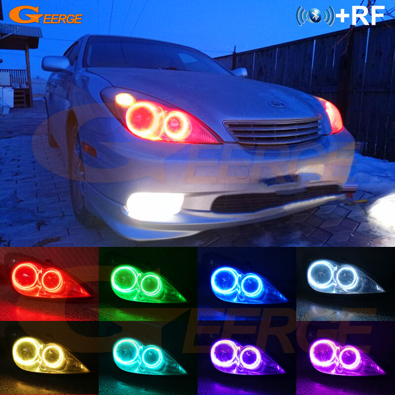 For Lexus ES 300 330 Toyota Windom Multi Color RGB LED Angel Eyes