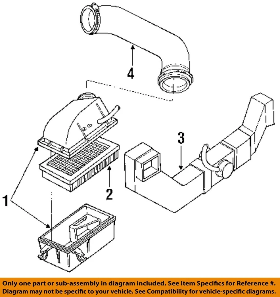 Used Air Cleaner Assembly fits: 1994 Ford Ranger 4.0 Grade A - Image 3 of 4