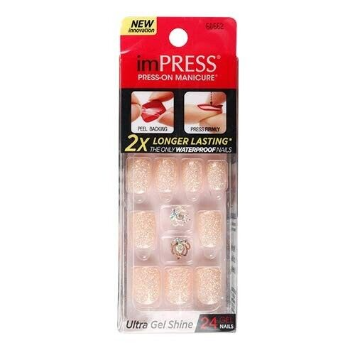 KISS IMPRESS PRESS ON NAILS ONE STEP MANICURE IN THE SPOTLIGHT with CHARM ACCENT