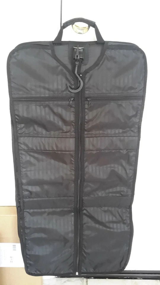 Atlantic Bolsa de Viaje Expandible Negro Nylon Plegable Prenda Traje Vestido Usado en Excelente Condición Foto 3 de 4