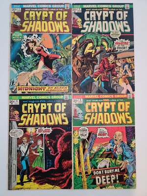 Crypt of Shadows Bronze Age Horror Lot (4) #1-6* FN-VG 1973 John Romita Sr 