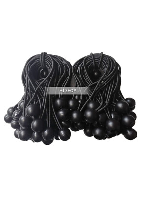 6'' Inch Black Ball Bungee Bungie Cord Canopy Tarp Tie Downs Straps