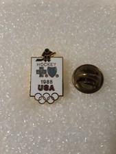 Vintage 1988 Blue Cross Blue Shield USA Hockey Olympic Sponsor Pin