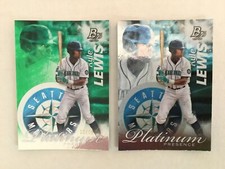 KYLE LEWIS 2017 Bowman Platinum Presence - GREEN /99 and Regular Insert RC