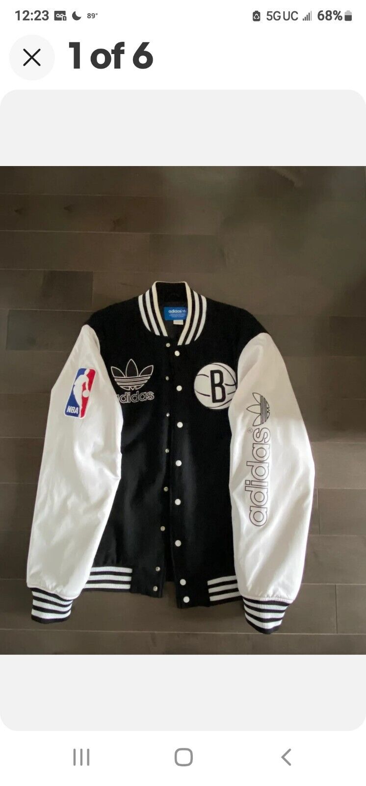  adidas Brooklyn Nets NBA Varsity - Chaqueta para niños