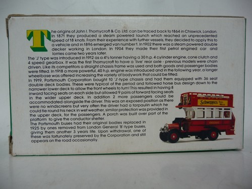 Corgi Classics 52546 Thornycroft J Type London Bus General Schweppes 9 Barnes - Picture 2 of 6