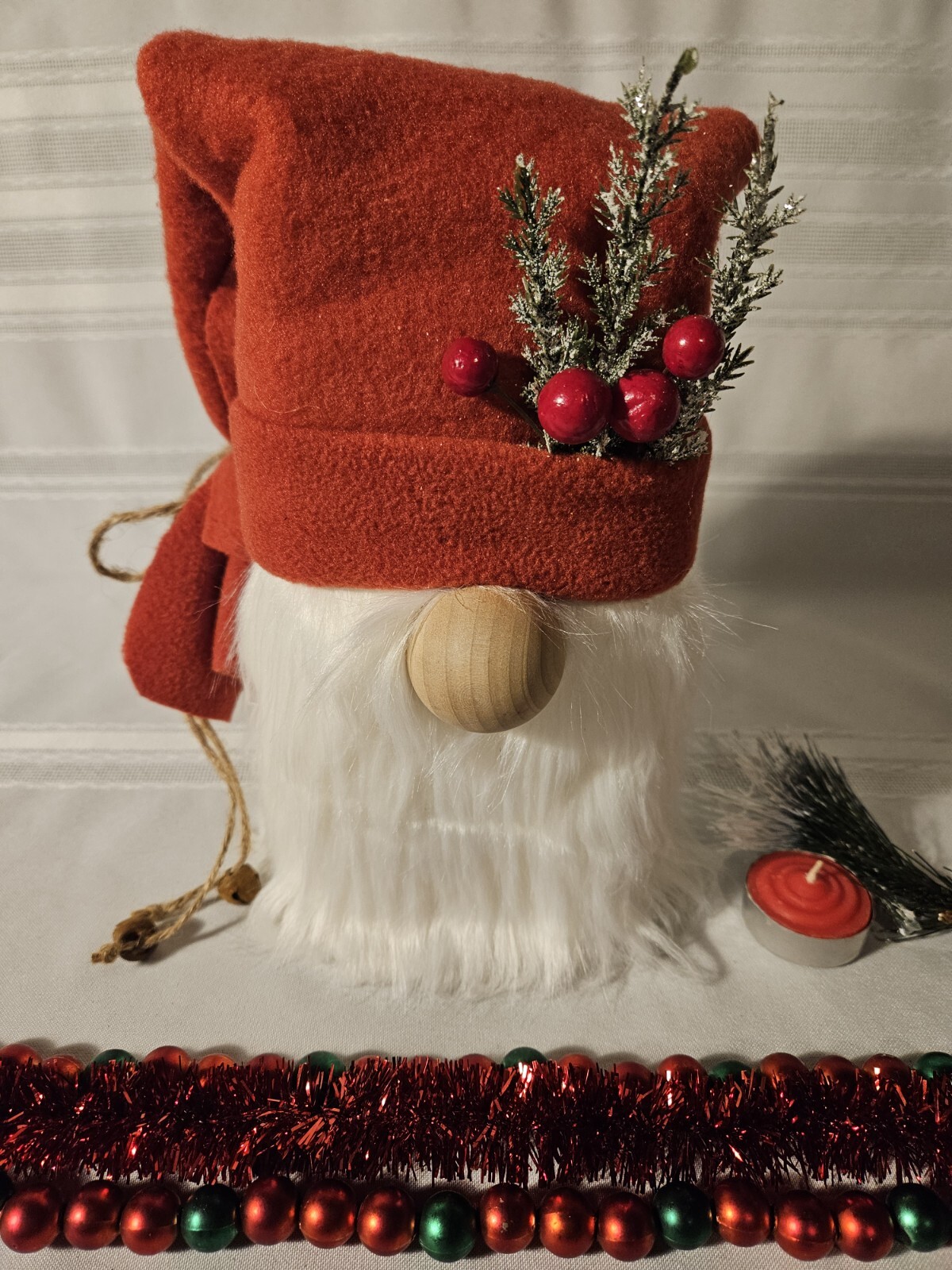 2x4 Wooden Block Gnome Santa Christmas Shelf Decor Gift