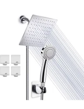 Taiker Shower Head, High Pressure 8'' Rainfall Stainless Steel Shower Head/Hand