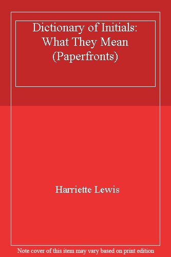 The dictionary of initials: What they mean : a guide to initials | eBay