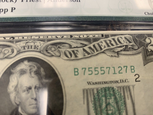 (2) U.S. 1950-B $20 FRN NEW YORK.FR#2061-B PMG-64EPQ CONSECUTIVE SERIAL NUMBERS - Picture 3 of 8