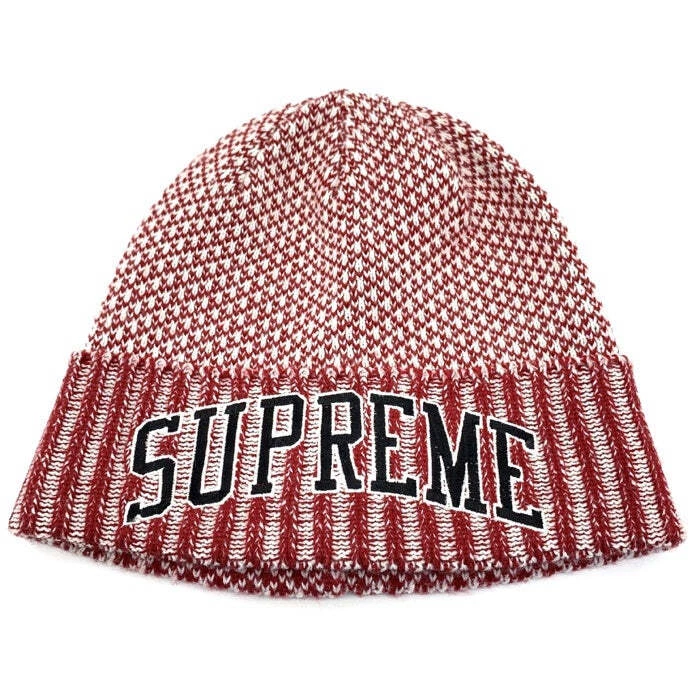 SUPREME 20AW Fair Isle bonnet acrylique tricot chapeau rouge occasion