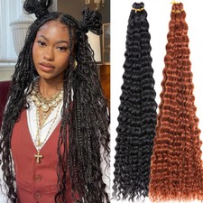 100 Real Natural Ocean Wave Crochet Braids Deep Curly as Human Hair Extensions