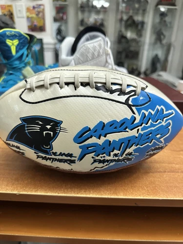 Carolina Panthers Full Size Football signed by Wesley Walls #85