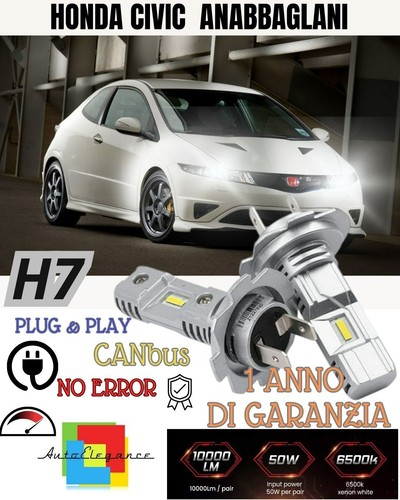 Pack Ampoules LED H7 Honda Civic 8G (2006 - 2011) - Kit LED Type Halogène
