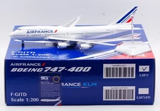 SQ Wings 1:200 Air France Boeing B747-400 Diecast Aircraft Jet Model F-GITD