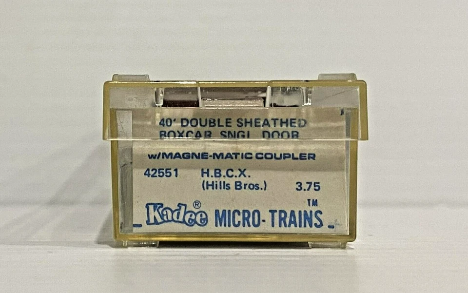 Hills Bros Coffee. N Scale. 40' Wood Sheathed Box Car, SSD. Road # 161. Kadee. - Image 3 of 3
