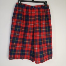 Vintage 80s 90s Pendleton Red Wool Shorts Boyd Tartan Plaid Size 10 Lined Preppy