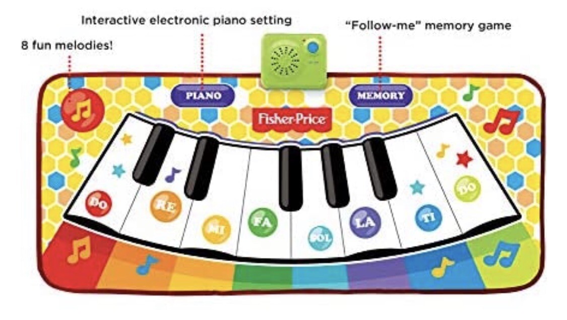 fisher price piano floor mat