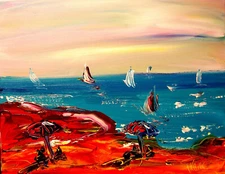 Original Oil Painting  Stretched Canvas Signed with  RyjTHyR