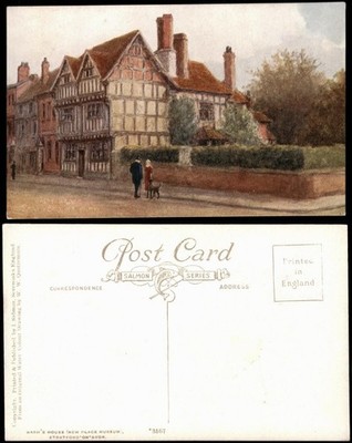 Stratford-upon-Avon NASH'S HOUSE (NEW PLACE MUSEUM), Künstlerkarte 1910
