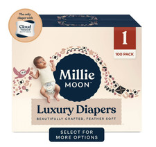 Millie Moon Luxury Diapers, Size 1, 100 Count