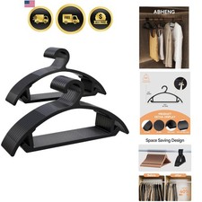 Clothes Hangers Non Slip Heavy Duty Plastic Space Saving 50 Pack