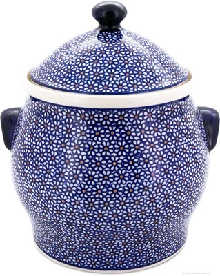 Bunzlauer Keramik 5L Kartoffeltopf mit Deckel & Belüftung –Vorratsdose,Dekor 120 - Bild 1 von 4