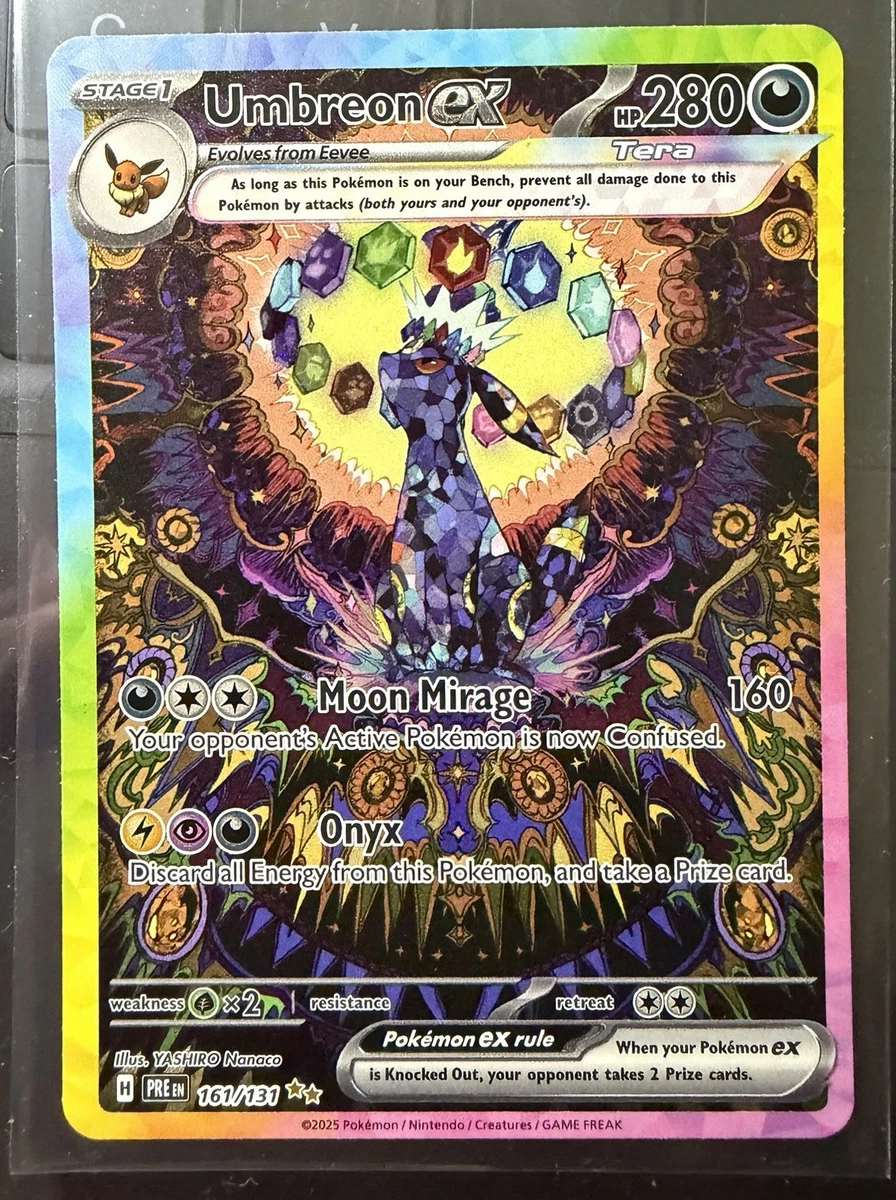 ポケモンカードゲーム Umbreon ex SIR PRE 161/131 JAPAN version Umbreon ex 161/131 Prismatic Evolutions for sale | eBay