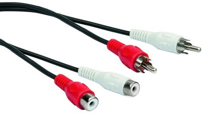 AUDIO Verlängerungskabel CINCH Anschlusskabel 5m schwarz