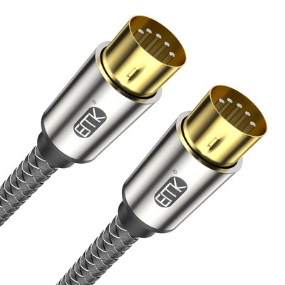 EMK Premium 5-Pin MIDI Cable (1 PCS, 6Ft/2M) 2.0 m, 1PCS 2M 