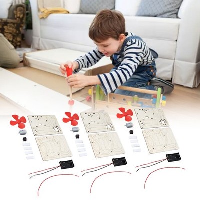 DIY Wooden Electric Fan Interesting Educational Electric Fan Model Kit For C SET