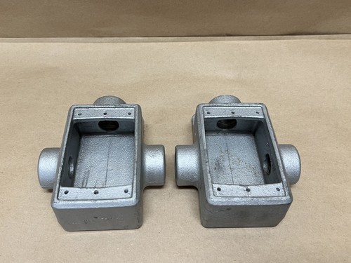 Crouse-Hinds 1/2 FST 1, 3/4 FST 2 Cast Device Box - Lot of 2