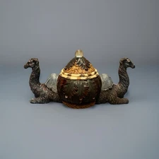 Double Camel Trinket Dish RARE 