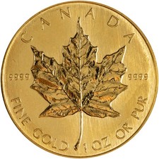 1986 1 oz Canadian Gold Maple Leaf Coin 4314.16 per troy oz