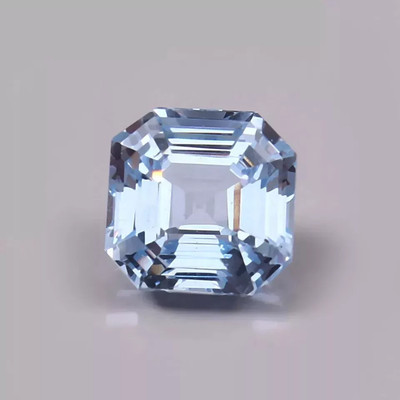 Aquamarine Asscher Cut Sky Blue Colour 6+ Ct Natural Loose Certified  Gemstone