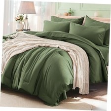Size Comforter Set 7 Pieces, Olive Green Bed in a Bag King 01 - Olive Green