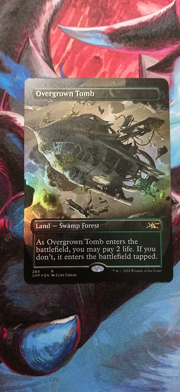 Magic: The Gathering Overgrown Tomb Borderless Foil Rare #284 Unfinity