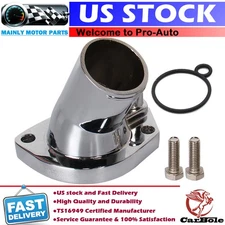 Polished Aluminum 45 Swivel Water Neck Thermostat Housing FOR Ford 260-302/351W
