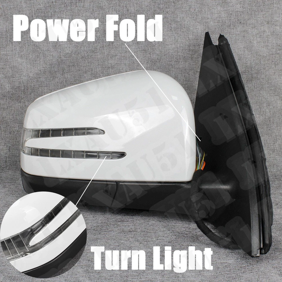 Espejo retrovisor blanco lateral pasajero para Mercedes Benz W166 ML350 ML450 2012-2015 12 pines Foto 2 de 4