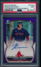 2023 Bowman Chrome Roman Anthony Purple Refractor Auto PSA 9