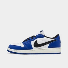 Air Jordan 1 Retro Low OG (GS) - White/Black-Game Royal Sail (Size 4.5Y)